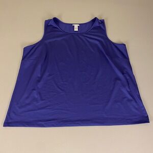 Catherines Tank Top Plus Size 3X 26/28W Purple Sleeveless Casual Lightweight‎